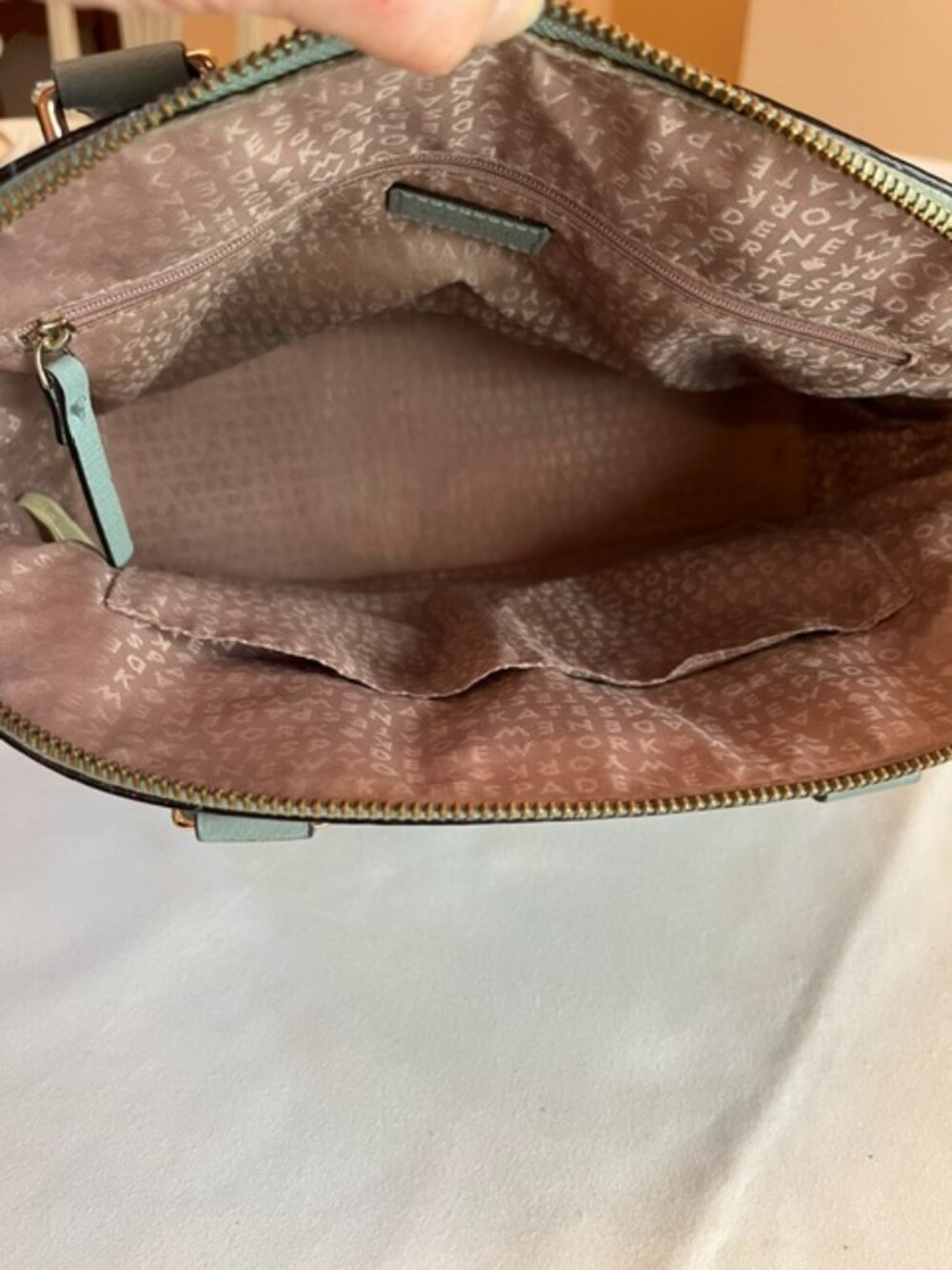 KATE SPADE | Grove Street Carli Satchel in Blue Dawn with Strap Crossbody - Picture 5 of 11
